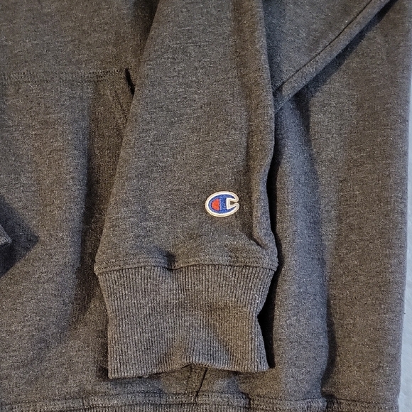 Champion Men's Dark Gray Zip-Up Hoodie - Picture 4 of 5